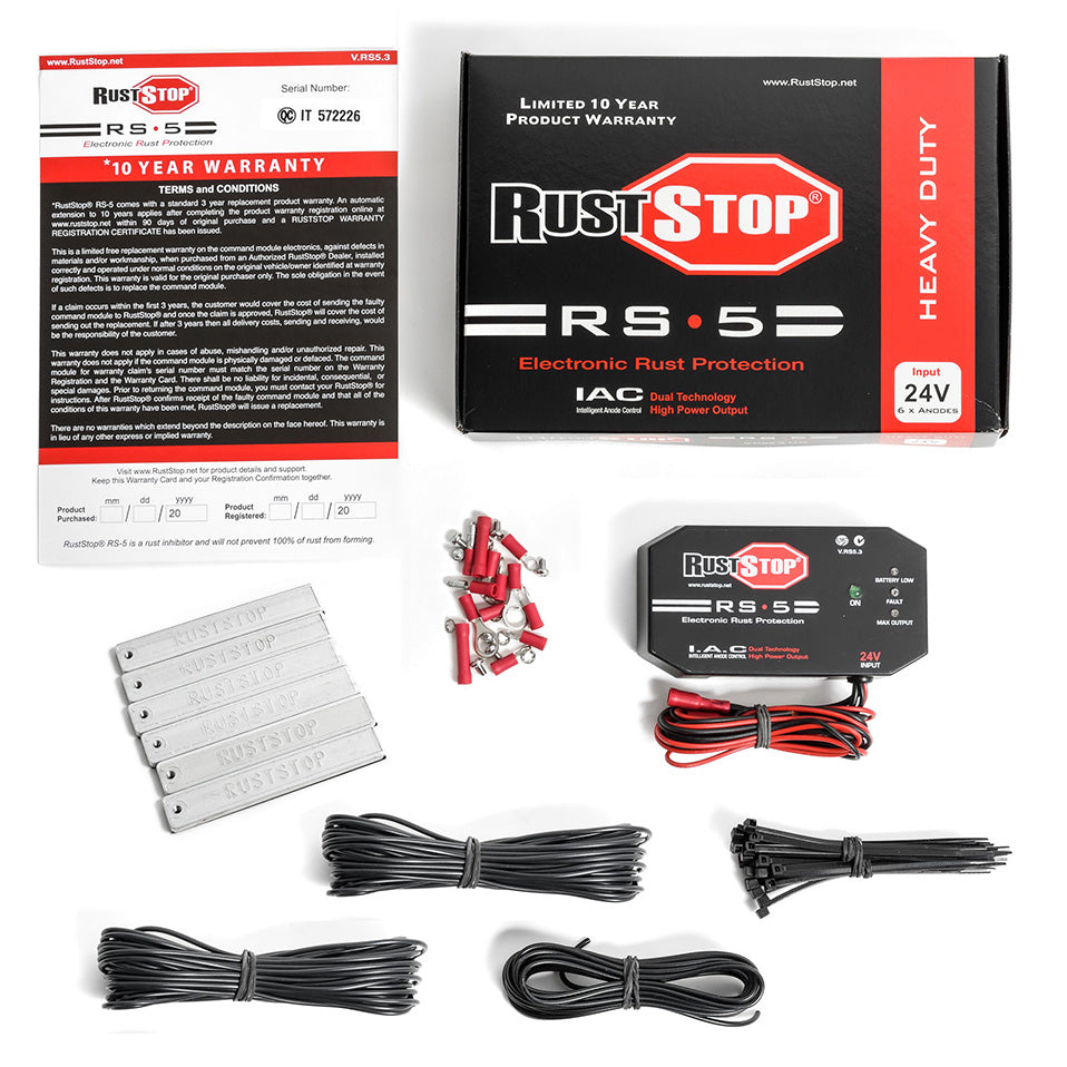 Rust Stop Rx5 RustStop RS-5 (24V) Heavy Duty Electronic Rust Protection System