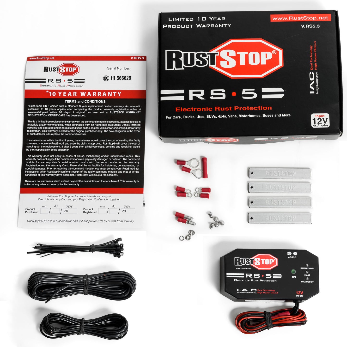 RustStop RS-5 (12V) Standard Electronic Rust Protection